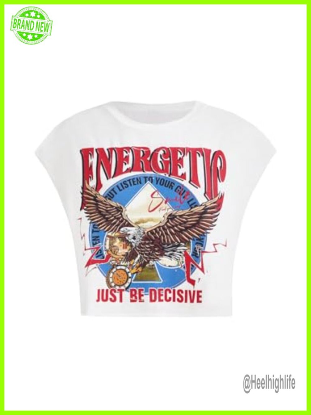 Women's Graphic Crop Top Cap Sleeve Oversized Y2K Casual Tee